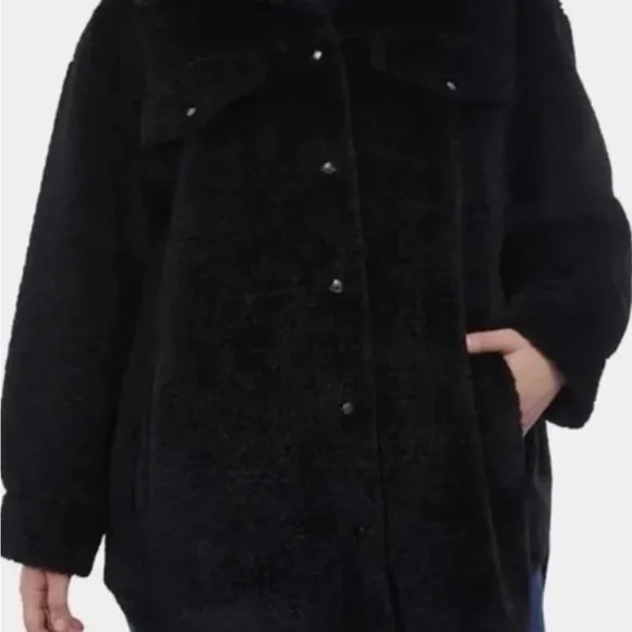 Michael Kors Women's Plus Size Faux-Shearling Shirt Jacket, Created for … - Picture 7 of 7